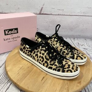 Keds x Kate Spade Kickstart Leopard Sneakers Womens Size US10 EU41 NIB